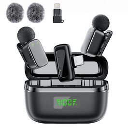 Беспроводной петличный микрофон для телефона/iPhone/iPad/камеры, мини-микрофон для стриминга, подавление шума, Plug & Play, идеален для видеосъемки, подкастов, YouTube, TikTok и интервью (S7)