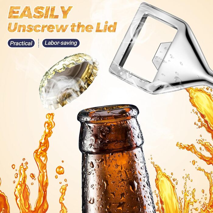 Pyatofyy 15Pcs Bottle Opener Blanks Metal Bottle Opener Inserts Set Threaded Beer Bottle Opener, Bottle Opener for Home Bar Outdoor Men(Silver)