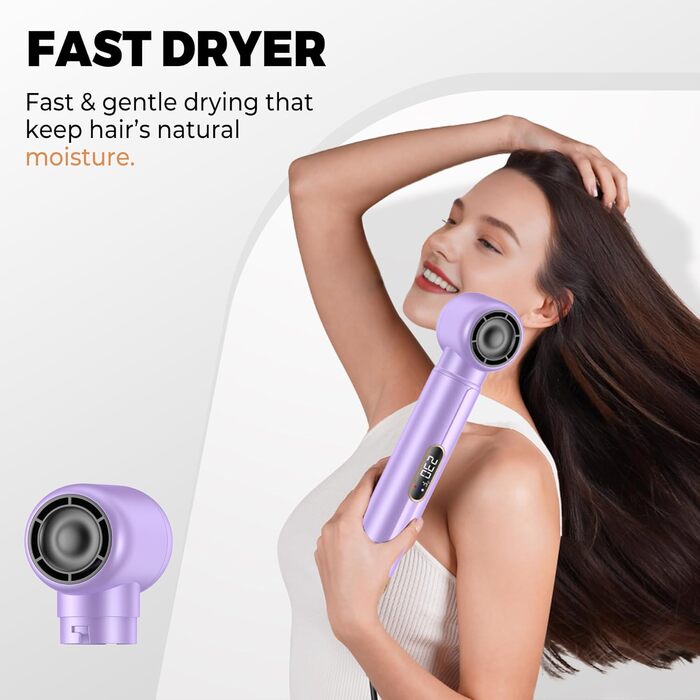 Фен-щітка Pro Airstyler 5 в 1: 1000W, іонізація, 30мм насадка для локонів, сушка, укладка, випрямлення. Violet