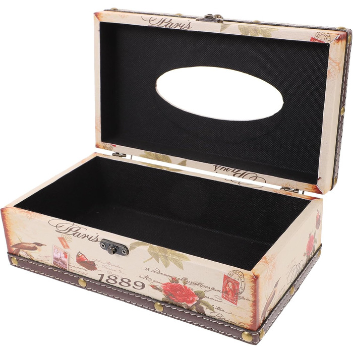 Вінтажна коробка для серветок, органайзер для тканинних серветок, тримач для серветок - стильна модель для дому, офісу, ванної кімнати