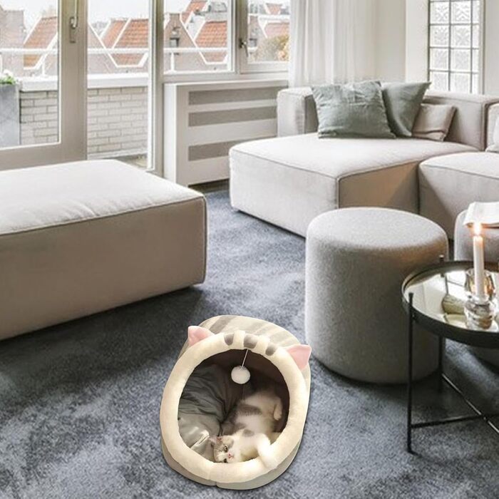 Кігтеточка-будиночок для котів: м'яке ліжко-хатинка, затишне гніздо | Хатинка для котів