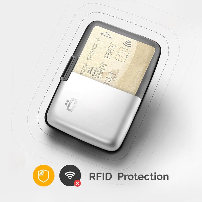 Алюмінієве картхолдер ÖGON -DESIGNS Smart Case Stockholm V1 з RFID захистом, компактний гаманець з ефектом карбону