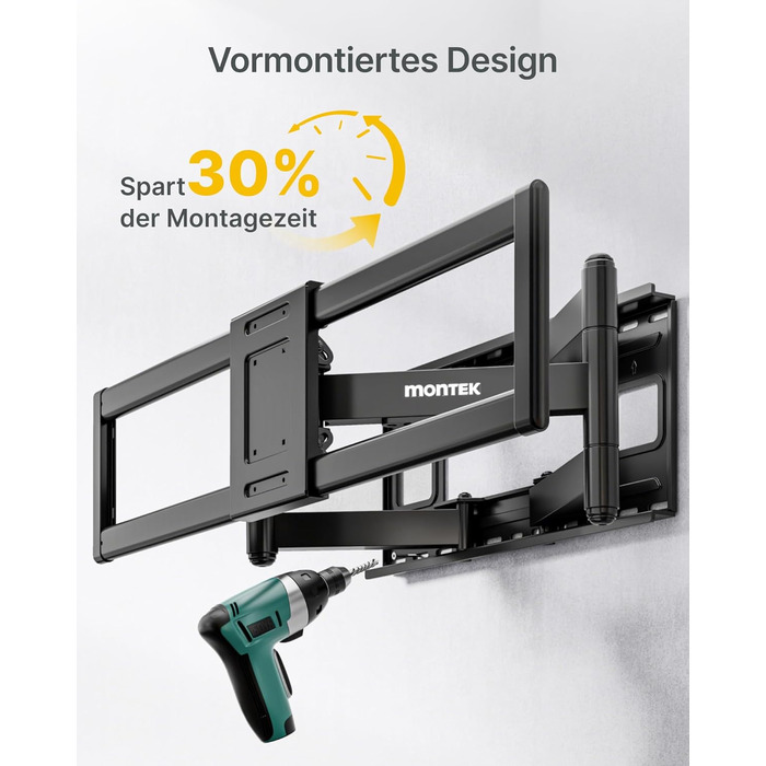 Кріплення для телевізора monTEK поворотне, до 60 кг, VESA 800x600 (60-120 дюймів)