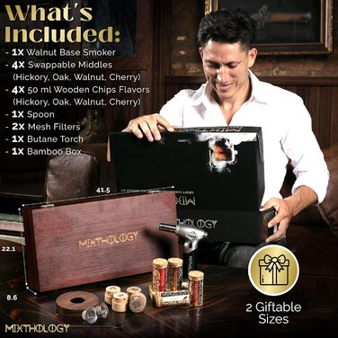 Набір для копчення віскі та бурбона - для коктейлів Old Fashioned з пальним пристроєм