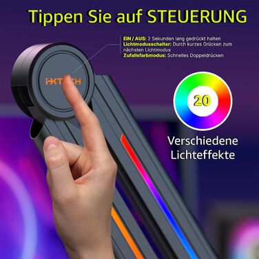 Кріплення мікрофона IXTECH RGB Boom Arm: регульований тримач для стрімінгу, геймінгу, чорний