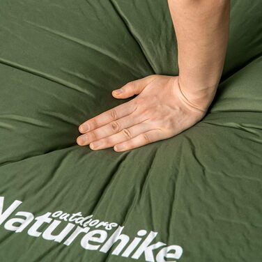 Надувний килимок для кемпінгу Naturehike - 6 см, сірий/темно-зелений, для подорожей та піших прогулянок