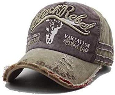 Кепка бейсболка для чоловіків та жінок, вінтажна бейсболка, кепка, бейсболка, для активного відпочинку, регульована, ретро, універсальний розмір (A-Khaki)