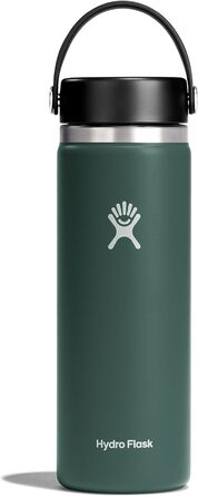 HYDRO FLASK - 1180ml (40oz) Water Bottle - Insulated Stainless Steel Water Bottle - Sports Bottle with Leak-Proof Flex Cap Lid & Strap - Dishwasher Safe Thermos Bottle - Wide Mouth Opening - (590 ml, Douglas Fir Green)