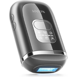 Пристрій для епіляції IPL 22J для жінок, 78W з охолодженням сапфіром 4°C, безболійна та постійна епіляція вдома, для бікіні, обличчя, пахв, легкий та потужний для подорожей (чорний)