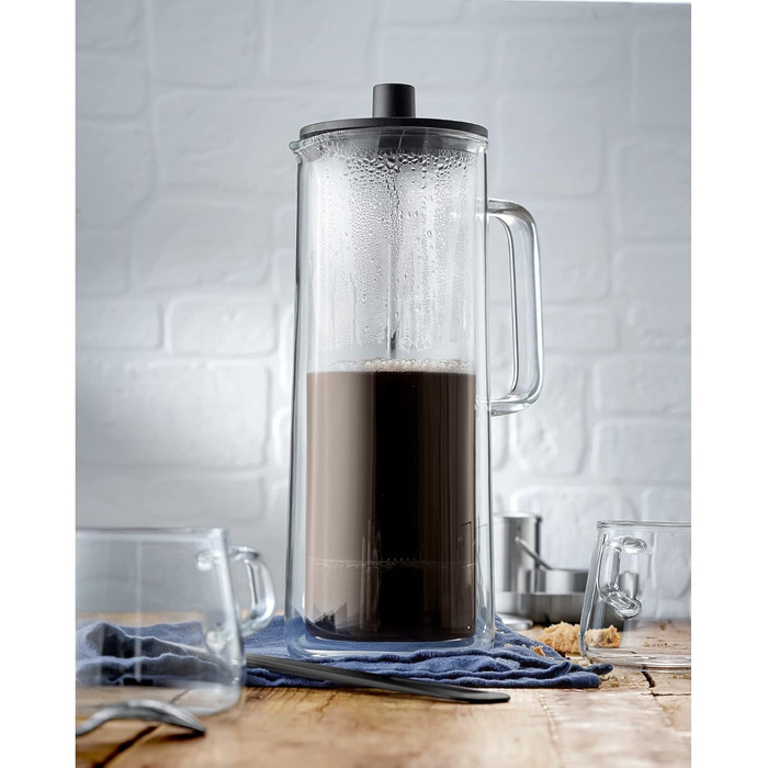 WMF Coffee Time Coffeepress double-walled 0.75l, French Press, coffee maker for 6 cups, glass, dishwasher-safe