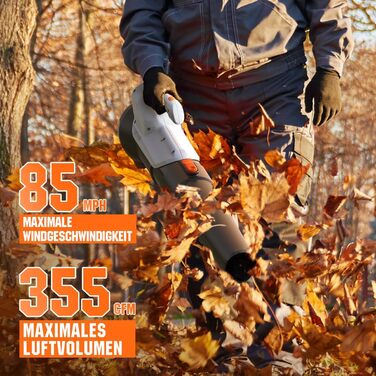 Litheli Leaf Blower Battery-Powered Leaf Blower with Turbocharger, 137km/h Air Speed, 604m³/h Air Volume, with 10000mAh Battery, Suitable for Garden Maintenance, Lawn Care, and Snow Removal.