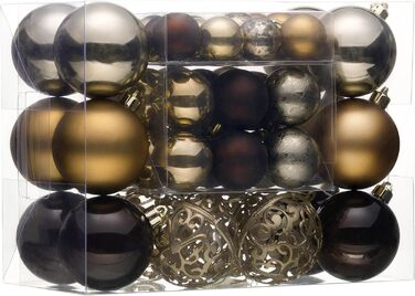 Набір ялинкових прикрас Valery Madelyn: 50 бронзових кульок з насадками