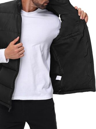 Чоловіча жилетка Polu з пуховим наповнювачем, водовідштовхувальна, без рукавів, зі стійким коміром, на блискавці, зимова, тепла верхня одежда, колір чорний