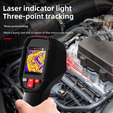 Тепловізор 240x240, 15 колірних палітр, інфрачервоний, діапазон -4°F - 1022°F, 25Hz, з лазерним покажчиком, FOV 50°, для огляду будинку та HVAC