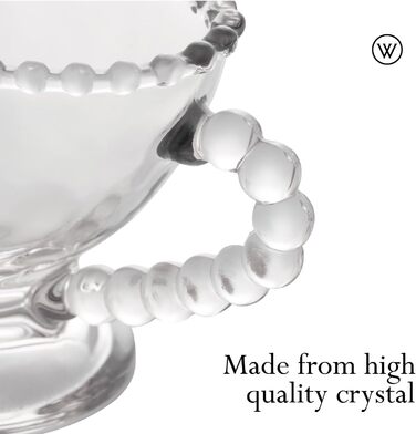 WOLFF Pearl-Crystal Sauce Boat with Handle, Sauce Bowl for Sauces, Harvest Festival Sauce Dish