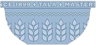Традиційна керамічна миска Tala 30 см, стійка до сколів, блакитна, з рельєфним кукурудзяним візерунком, для замішування тіста, аксесуар для випічки хліба та тортів
