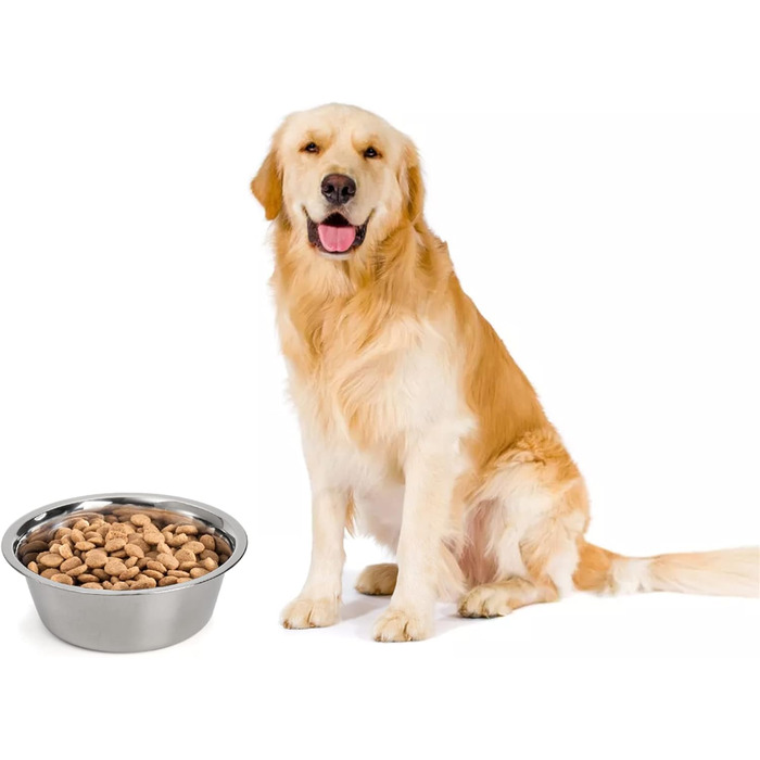 Набори мисок для собак та котів DEAYOU (4 шт.), нержавіюча сталь, 21 см, 1.3 л