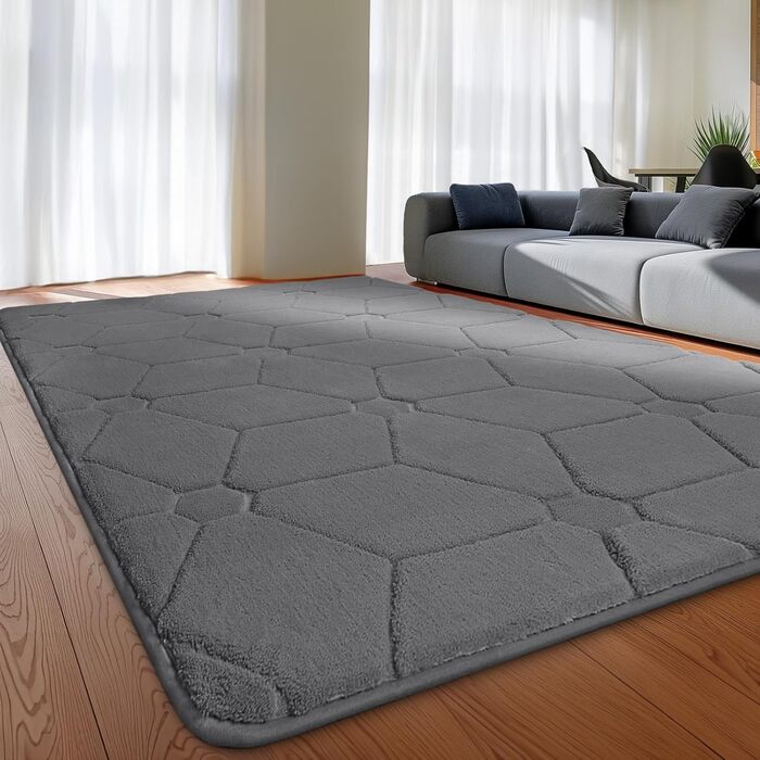 Sour Lemon Rug Living Room 160x230cm, Rug Gray Washable Rug Children's Room Fluffy Rug Bedroom Carpet Rugs Area Short Pile Fluffy Non-Slip Children's Room Rugs
