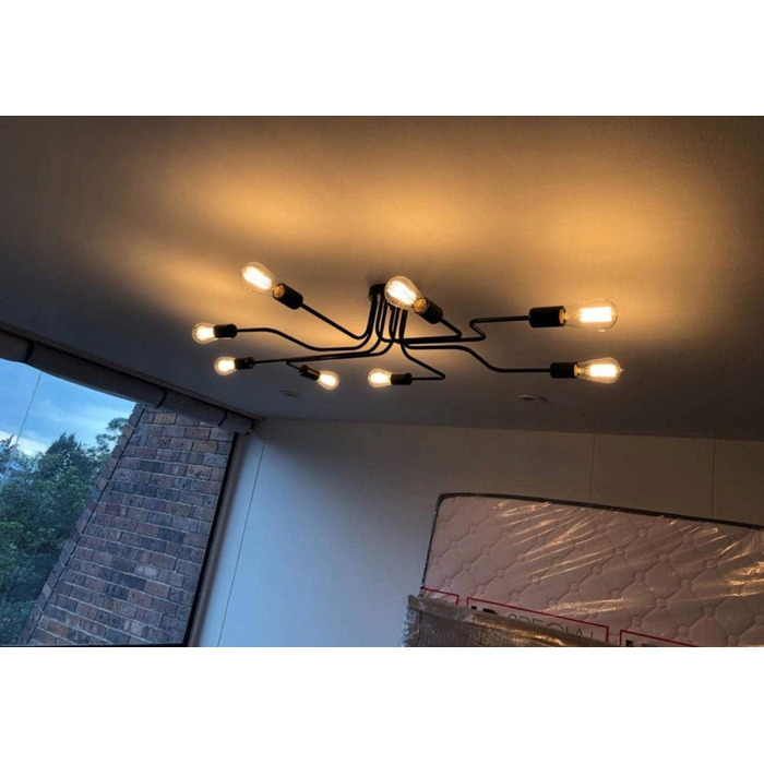 Підвісна стельова люстра FRIDEKO HOME, 8 точок освітлення, цоколь E27