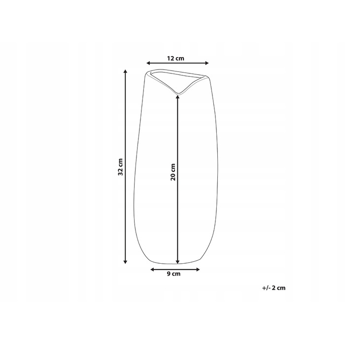Керамічна ваза Beliani, 12 x 32 см
