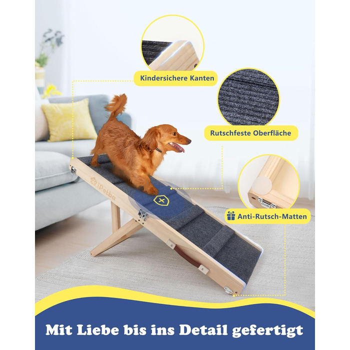 Сходинки для собак на ліжко та диван – м'які, антиковзні, складані, регульовані, портативні, до 16 кг, сірі