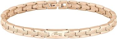 Браслет Lacoste MetroPole з застібкою-кнебелем, візерунок petit piqué, рожеве золото (для жінок)