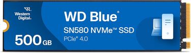 SSD накопичувач WD Blue SN550 NVMe 500GB - внутрішній, M.2 2280, висока швидкість (до 4150 МБ/с)