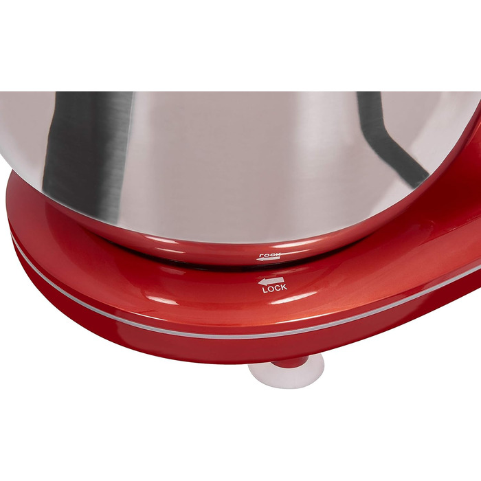 Кухонна машина GUTFELS KM 8102 roi | 1200 Вт | 10 швидкостей | 5 л чаша | Насадки: віночок, гак для тіста, гак для збивання | Червоний колір