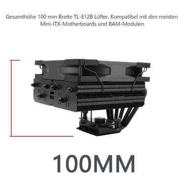 Thermalright SI-100 Black: Повітряний кулер для CPU з 6 теплових трубок та тихим вентилятором TL-E12B PWM