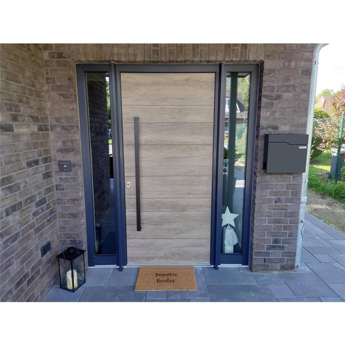 Поштова скринька настінна Metzler Hoffmann чорна (RAL 9005) з табличкою для імені та відділенням для преси, металева, порошкове покриття