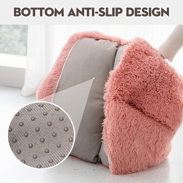 MEWOOFUN Stylish Cat Bed Cat Sofa Fluffy - 76x45cm Large Cat Bed Plush Cat Couch for Small Dogs and Cats Removable and Washable (pink)