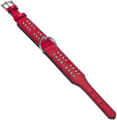 Nobby Leather Collar VINTO, 60 cm (53-58 cm), 50 mm, 1 piece (red, neck circumference: 36-39 cm)