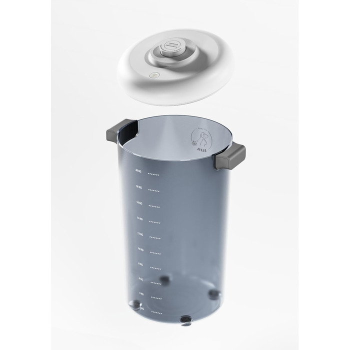 Контейнер для корму EFIL Vakuum – вакуумний контейнер для кормів для собак, котів та птахів, BPA-free, 24 л