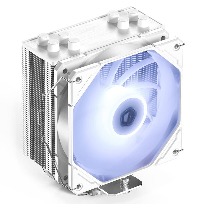 Кулер для CPU ID-COOLING SE-224-XTS White з 4 тепловими трубами та RGB LED, PWM, підтримка LGA1700/115X/1200, AM4/AM5