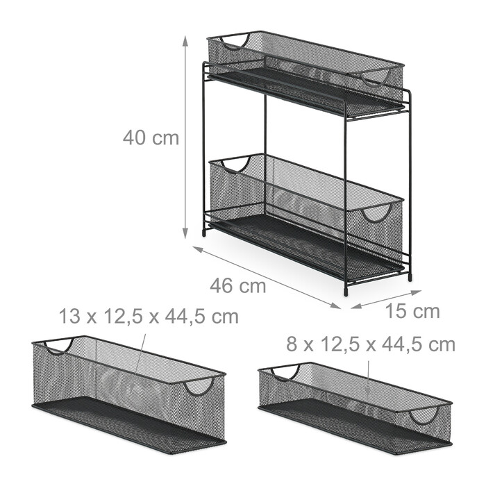 Relaxdays Metal Kitchen Cabinet Organizer