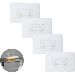 Набір з 2 шт. тримач для мила з нержавіючої сталі 304, для душу, ванної кімнати та кухні, кріплення без свердління, самоклеючий з гачком та підставкою для мила