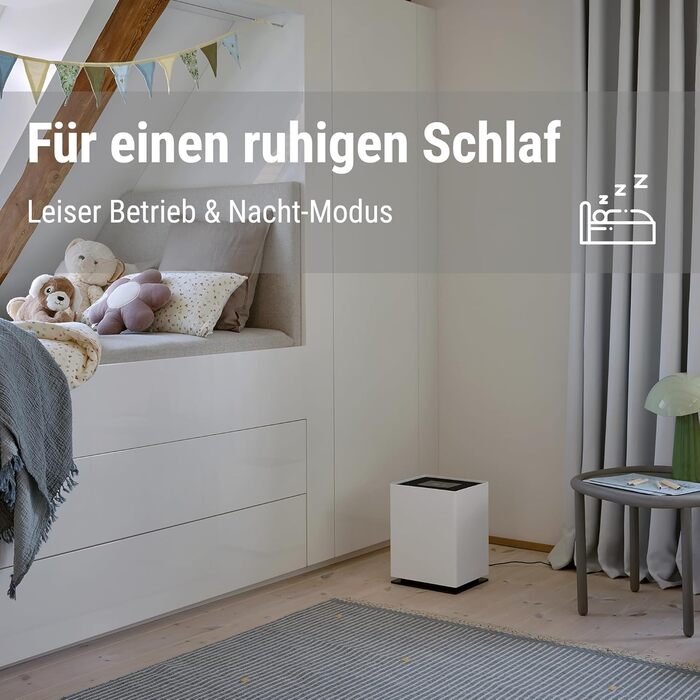 Зволожувач повітря Stadler Form Noah, для великих приміщень до 110 м², тихий, з Wi-Fi, гігростат, 4 режими та Turbo