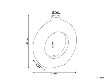 Декоративна ваза COMAL Metal, 40 см, золотиста