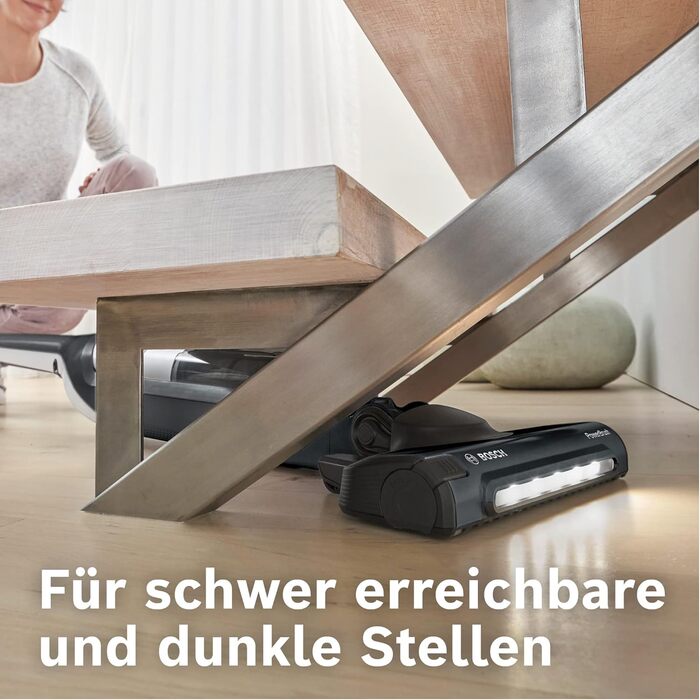 Пилосос Bosch Flexxo 2в1 BBH3P280, бездротовий, акумуляторний, безмішковий, висока потужність, довга автономність, LED-насадка, для всіх типів підлог, темно-сірий, 28В