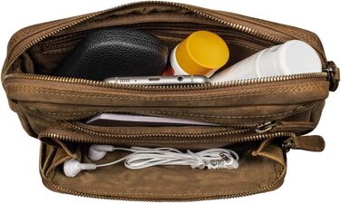 STILORD Сумка на пояс з екошкіри Vintage для чоловіків, жінок та дітей. Сумка через плече, поясна, для подорожей, фестивалів, спорту. Ексклюзивний дизайн, колір: середньо-коричневий