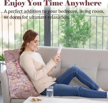 Вигнуте подушко-крісло для читання, подушка-підголовник для ліжка, дивана, 60 см (Kamelkarte)