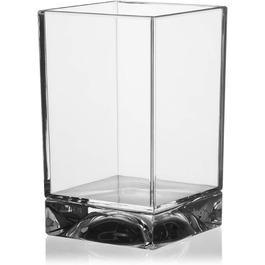 Kartell Boxy Toothbrush Holder, Plastic, Transparent, 7 x 7 x 12 cm
