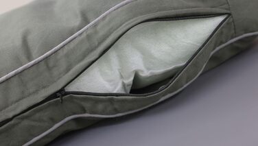 Подушка для собак Kerbl Jerome, 60x40x6 см, темно-зелений/сірий, знімний чохол, антиковзаюча поверхня