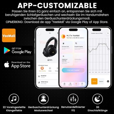 Навушники бездротові 1Mii AI Y8+ Bluetooth 6.0 з активним шумозаглушенням LDAC, 100 годин роботи, бежеві