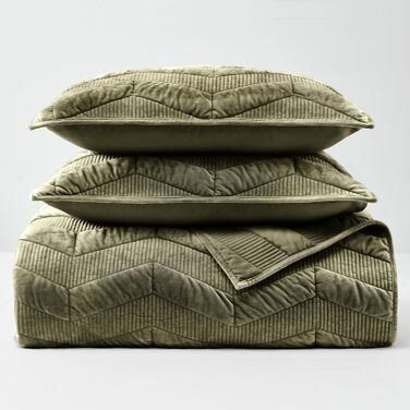 Шовкова стельова ковдра SHALALA King Size, смугаста постільна ковдра, легка шовкова ковдра, розкішна ковдра з велюру та покривало, м'яка, з мікрофібри, для всіх сезонів (світло-тауп) King(270x240 см), Full/Queen(240x240 см), оливковий