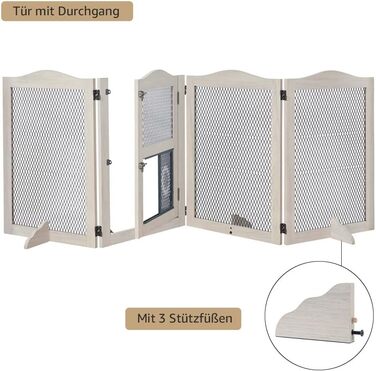 Захисний бар'єр для каміну Unipaws, огорожа для собак, 6 панелей, без свердління, білий (сірий)