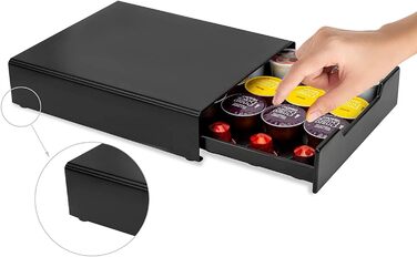 Організатор для капсул Dolce Gusto та Nespresso, шухляда на 20 капсул, чорний