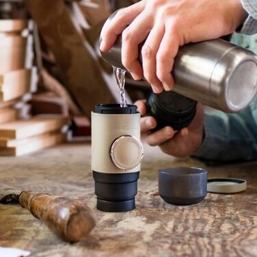 WACACO Minipresso NS2 – портативна кавомашина для еспресо, ручна, сумісна з Nespresso, сіро-оливковий колір