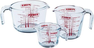 Набір скляних контейнерів Pyrex Classic 0,25л, 0,5л, 1л, прозорі, 3 шт. з 3 засобами для чищення
