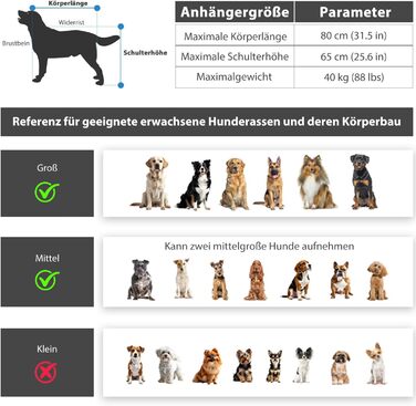 Трансформер для собак XL: велосипедний/біговий, 2-в-1, з гальмом та світловідбивачами, 600D Oxford, до 40 кг, жовтий